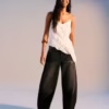 Bershka barrel jeans in black&white